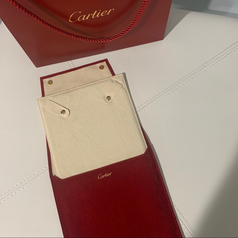 Cartier Jewelry Necklace Travel Pouch Bag